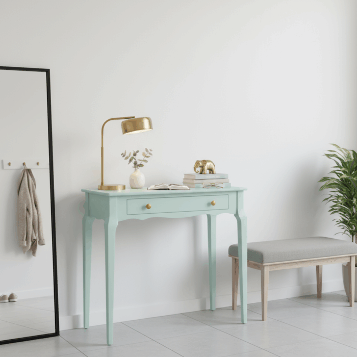 Wooding Mobilya 120 Cm Masif Konik Su Yeşili Dresuar