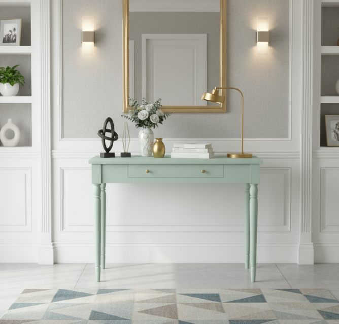 Wooding Mobilya 120 Cm Masif Tornalı Su Yeşili Dresuar