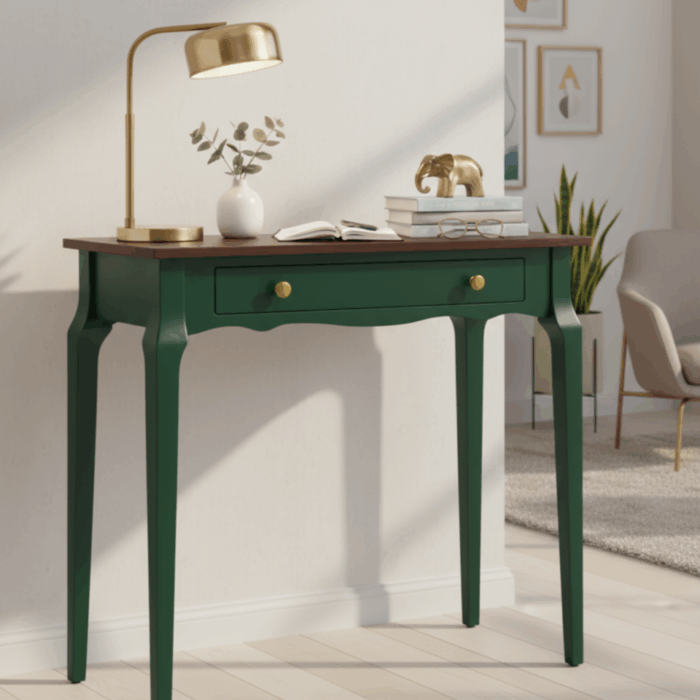 Wooding Mobilya 120 Cm Masif Konik Yeşil Ceviz Dresuar