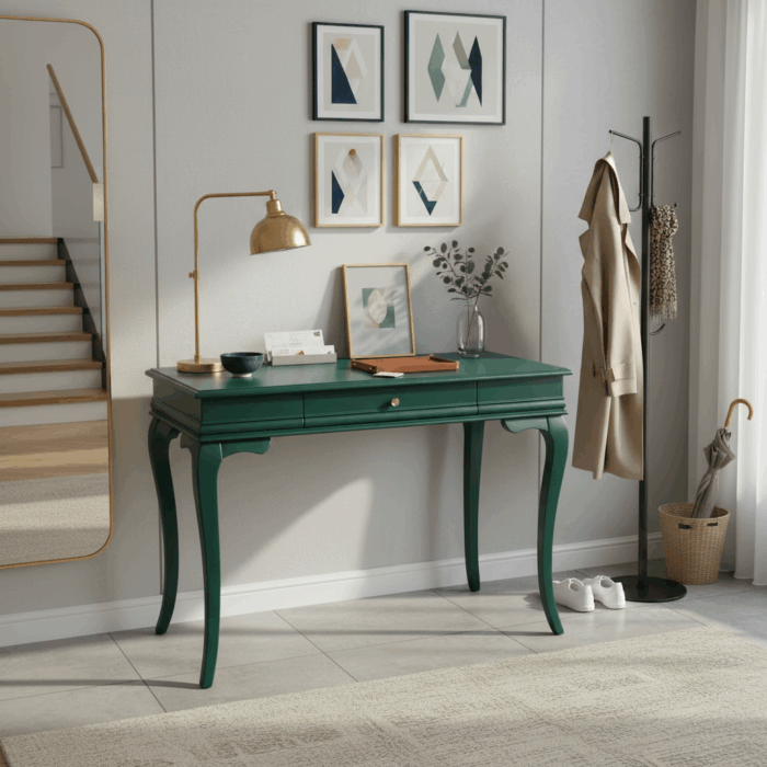 Wooding Mobilya 120 Cm Masif Rustik Yeşil Dresuar