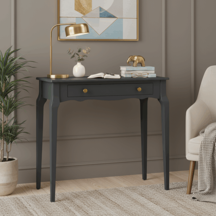 Wooding Mobilya 85 Cm Masif Konik Antrasit Dresuar