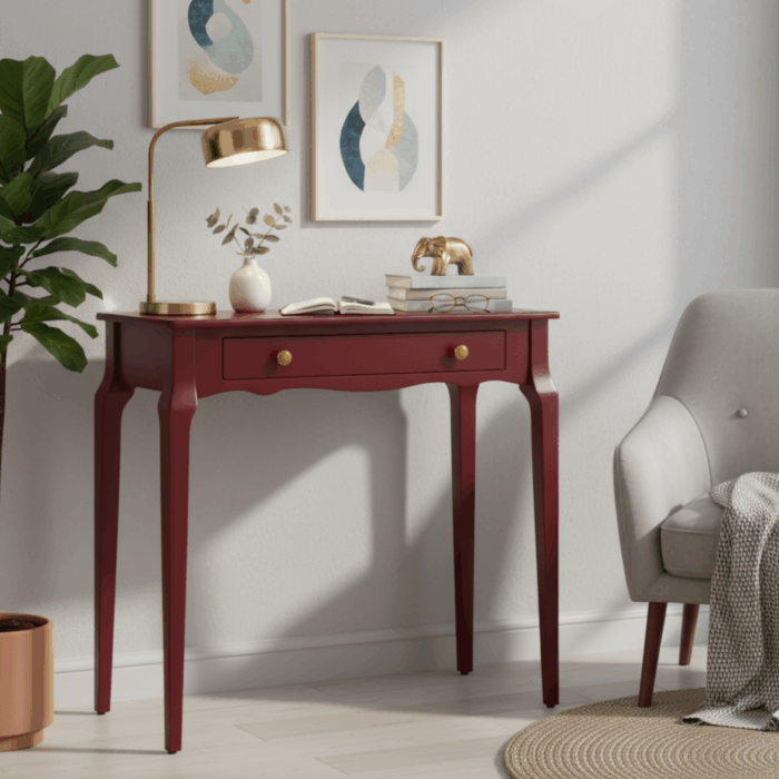 Wooding Mobilya 85 Cm Masif Konik Bordo Dresuar