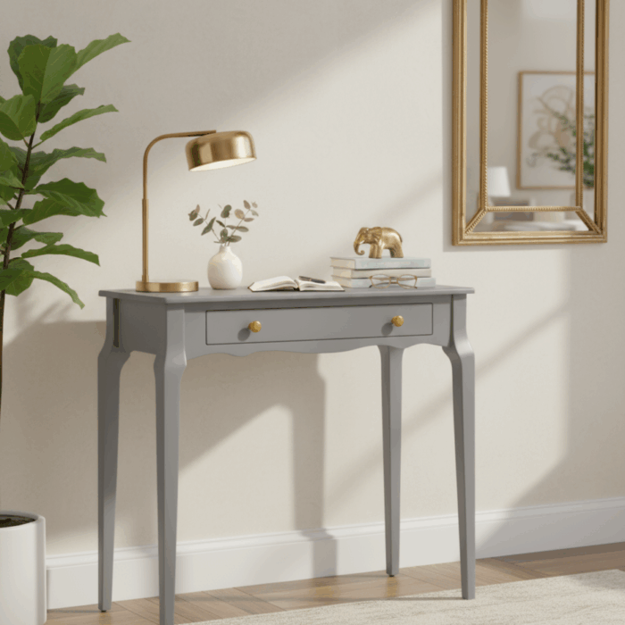 Wooding Mobilya 85 Cm Masif Konik Gri Dresuar