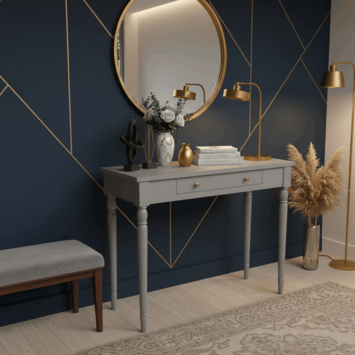 Wooding Mobilya 80 Cm Masif Tornalı Gri Dresuar