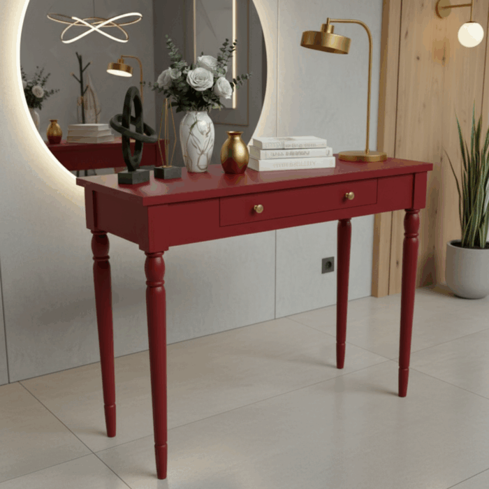 Wooding Mobilya 80 Cm Masif Tornalı Kırmızı Dresuar