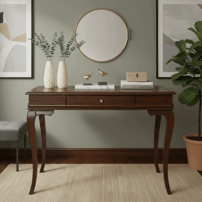 Wooding Mobilya 80 Cm Masif Rustik Koyu Ceviz Dresuar