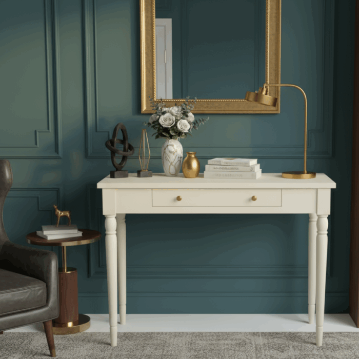 Wooding Mobilya 80 Cm Masif Tornalı Krem Dresuar