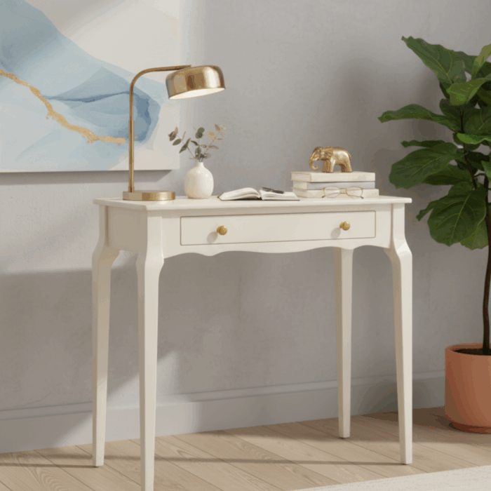 Wooding Mobilya 85 Cm Masif Konik Krem Dresuar