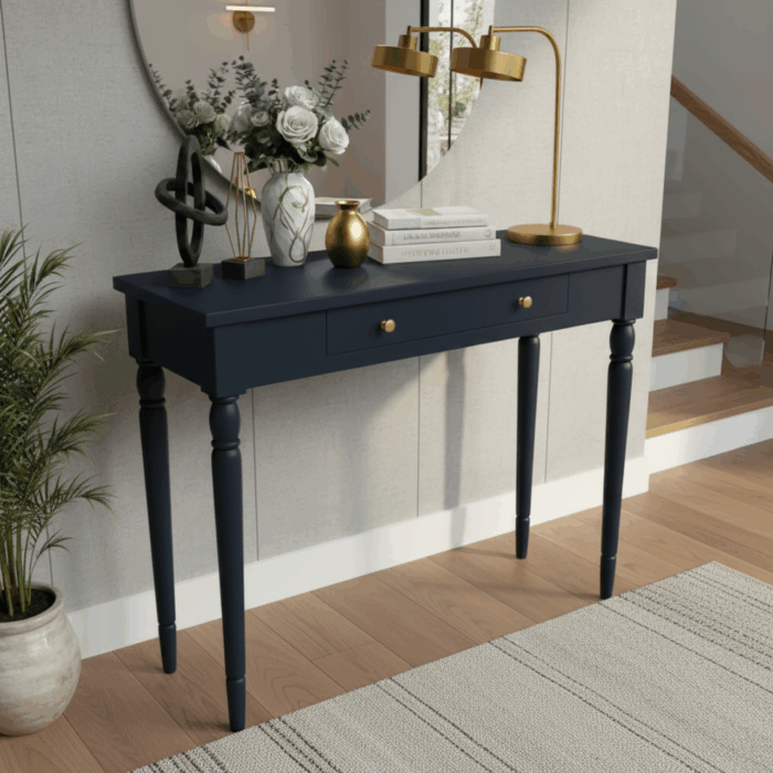 Wooding Mobilya 80 Cm Masif Tornalı Lacivert Dresuar