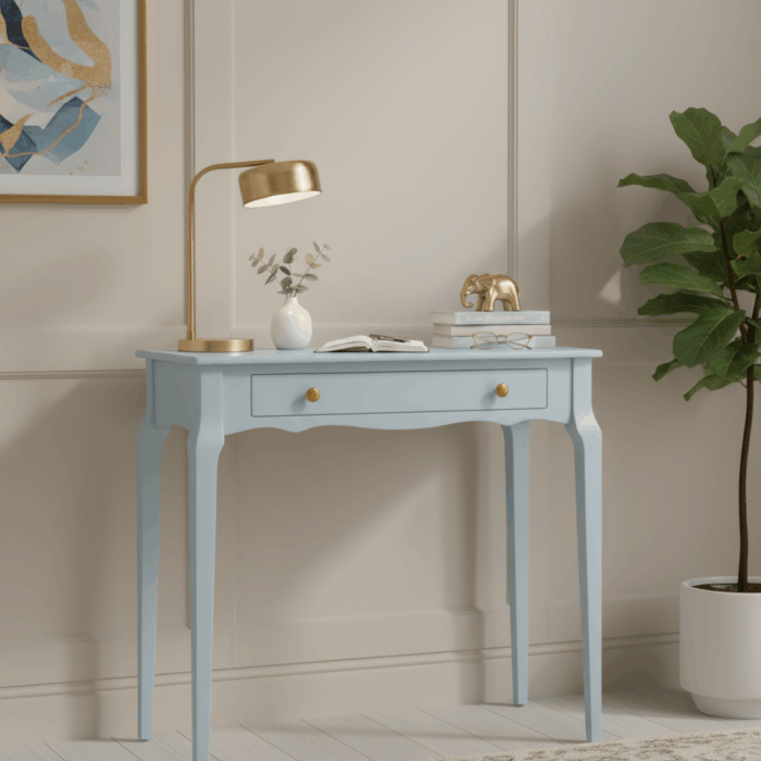 Wooding Mobilya 85 Cm Masif Konik Açık Mavi Dresuar