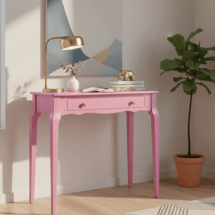 Wooding Mobilya 85 Cm Masif Konik Pembe Dresuar