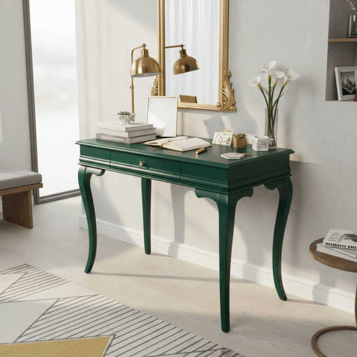 Wooding Mobilya 80 Cm Masif Rustik Yeşil Dresuar