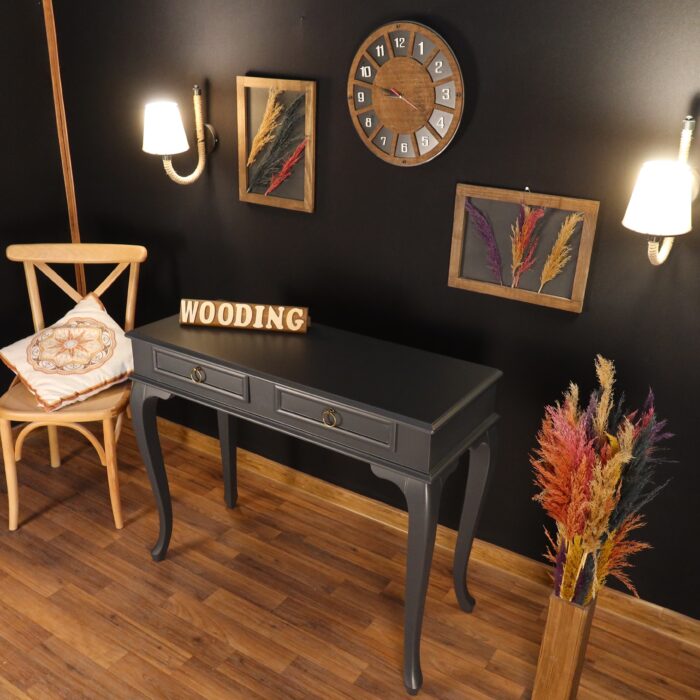 Wooding 110 Cm Çekmeceli Masif Antrasit Dresuar