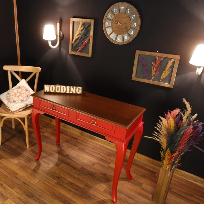 Wooding 110 Cm Çekmeceli Masif Kırmızı Ceviz Dresuar
