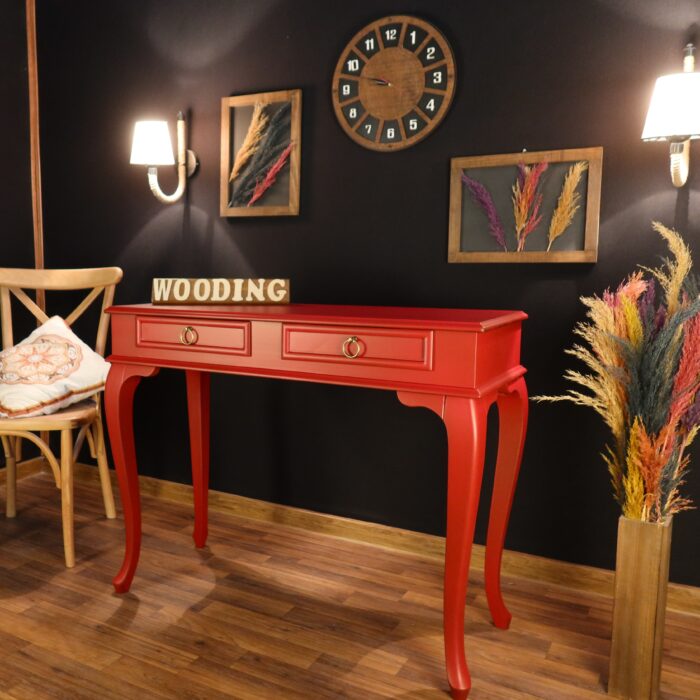 Wooding 110 Cm Çekmeceli Masif Kırmızı Dresuar