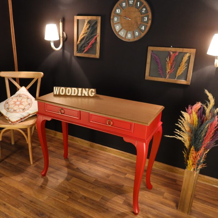 Wooding 110 Cm Çekmeceli Masif Kırmızı Naturel Dresuar