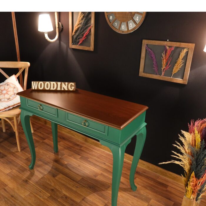 Wooding 110 Cm Çekmeceli Masif Yeşil Ceviz Dresuar