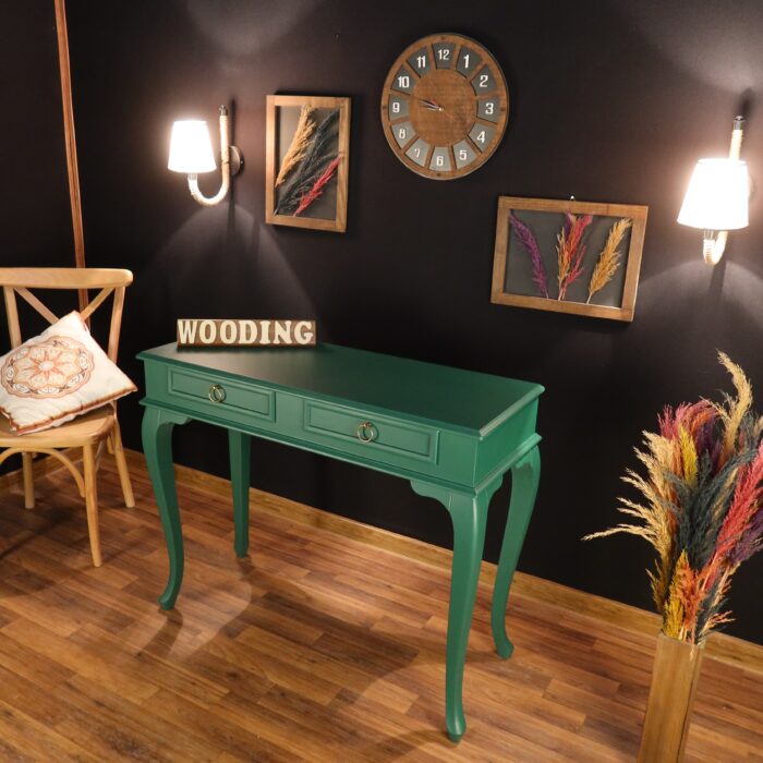 Wooding 110 Cm Çekmeceli Masif Yeşil Dresuar