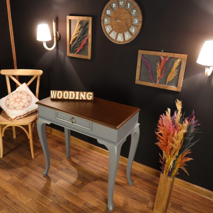 Wooding 90 Cm Çekmeceli Masif Gri Ceviz Dresuar