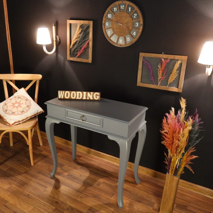 Wooding 90 Cm Çekmeceli Masif Gri Dresuar