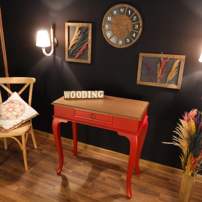 Wooding 90 Cm Çekmeceli Masif Kırmızı Naturel Dresuar