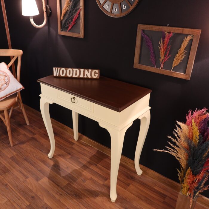 Wooding 90 Cm Çekmeceli Masif Krem Ceviz Dresuar