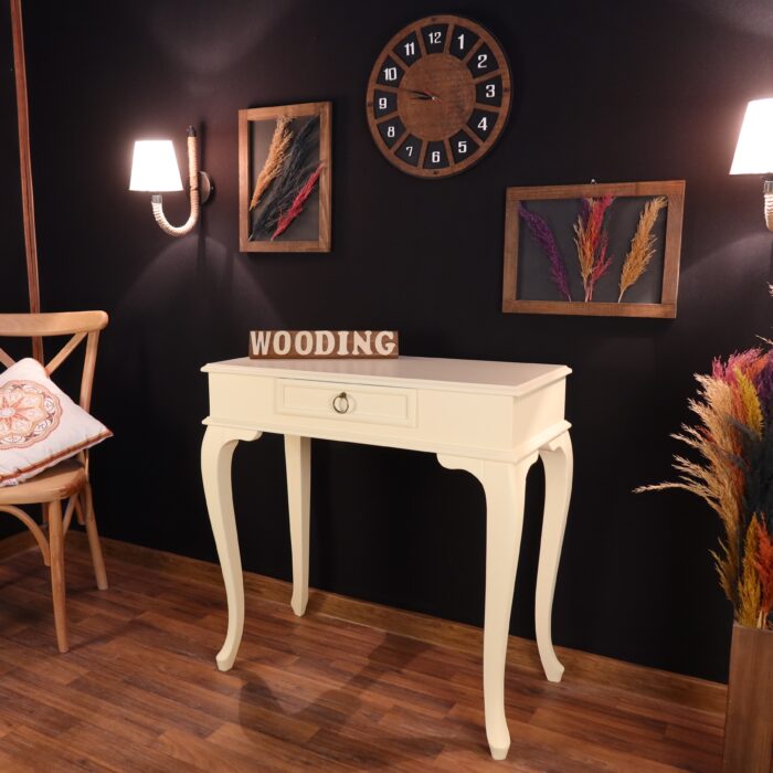 Wooding 90 Cm Çekmeceli Masif Krem Dresuar