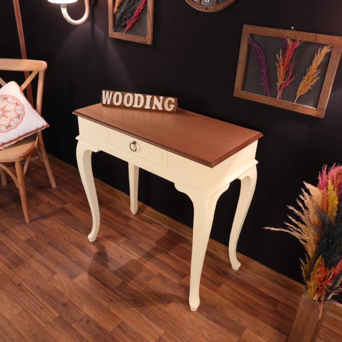 Wooding 90 Cm Çekmeceli Masif Krem Naturel Dresuar