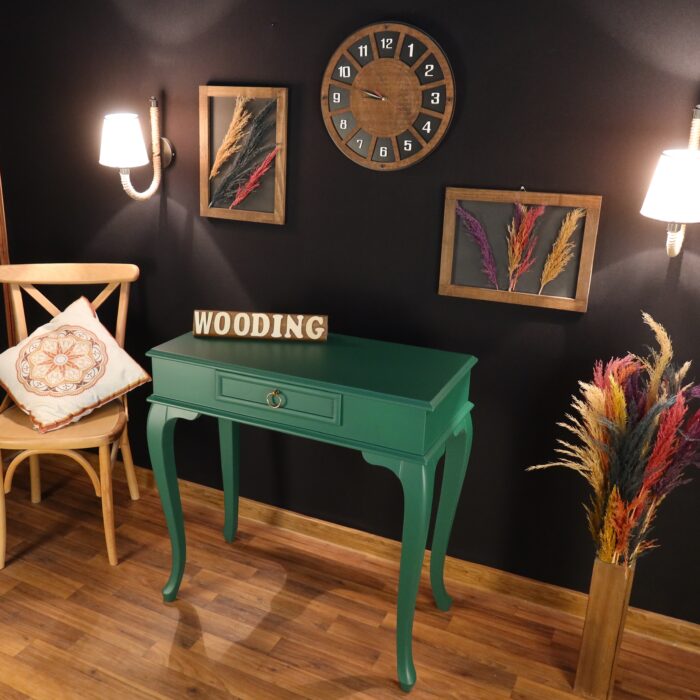 Wooding 90 Cm Çekmeceli Masif Yeşil Dresuar